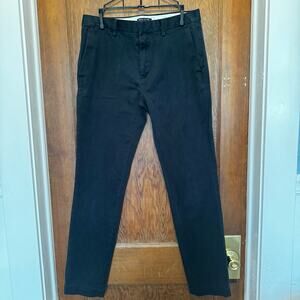 Banana Republic Fulton‎ Skinny Fit Men's Pants Slacks 34" Black Workwear Corp